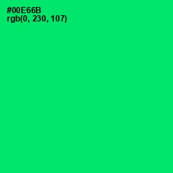 #00E66B - Spring Green Color Image