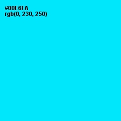 #00E6FA - Cyan / Aqua Color Image