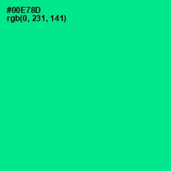 #00E78D - Caribbean Green Color Image