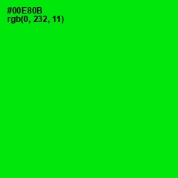 #00E80B - Green Color Image