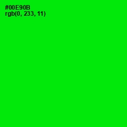 #00E90B - Green Color Image