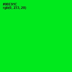 #00E91C - Green Color Image