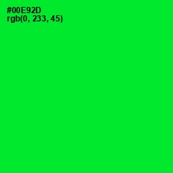 #00E92D - Green Color Image