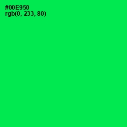 #00E950 - Malachite Color Image