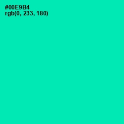 #00E9B4 - Caribbean Green Color Image