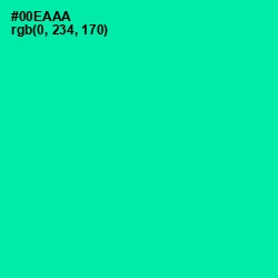 #00EAAA - Caribbean Green Color Image