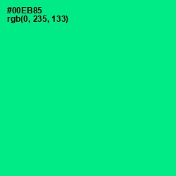 #00EB85 - Caribbean Green Color Image