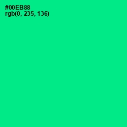 #00EB88 - Caribbean Green Color Image