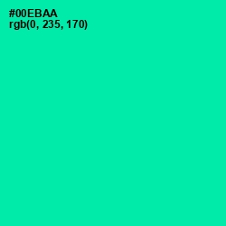 #00EBAA - Caribbean Green Color Image