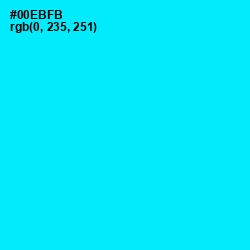 #00EBFB - Cyan / Aqua Color Image