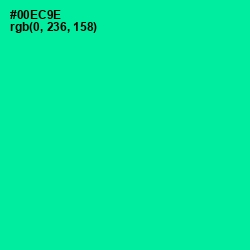 #00EC9E - Caribbean Green Color Image