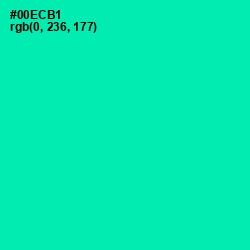 #00ECB1 - Caribbean Green Color Image