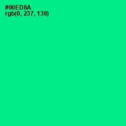 #00ED8A - Caribbean Green Color Image