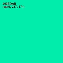 #00EDAB - Caribbean Green Color Image