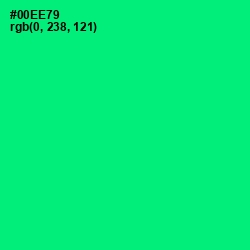 #00EE79 - Spring Green Color Image