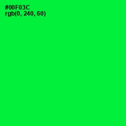 #00F03C - Green Color Image