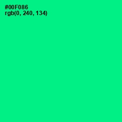 #00F086 - Caribbean Green Color Image