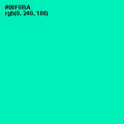 #00F0BA - Caribbean Green Color Image