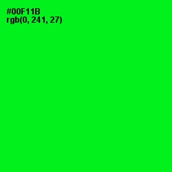 #00F11B - Green Color Image