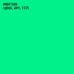 #00F189 - Caribbean Green Color Image