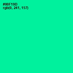 #00F19D - Caribbean Green Color Image