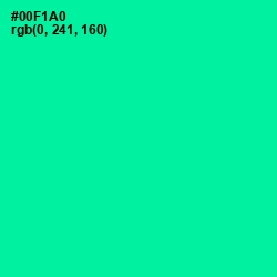 #00F1A0 - Caribbean Green Color Image