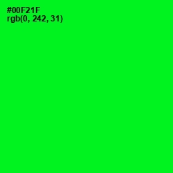 #00F21F - Green Color Image