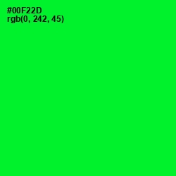 #00F22D - Green Color Image