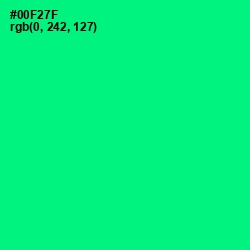 #00F27F - Spring Green Color Image