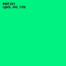 #00F281 - Caribbean Green Color Image