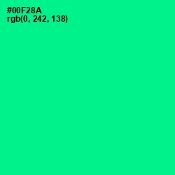 #00F28A - Caribbean Green Color Image