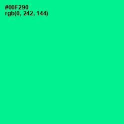 #00F290 - Caribbean Green Color Image