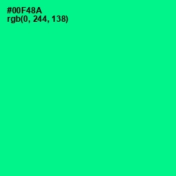#00F48A - Caribbean Green Color Image