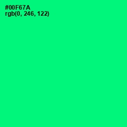 #00F67A - Spring Green Color Image