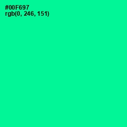 #00F697 - Caribbean Green Color Image