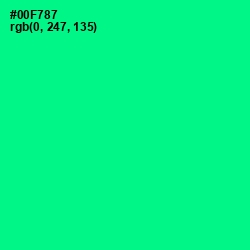 #00F787 - Caribbean Green Color Image