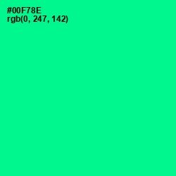 #00F78E - Caribbean Green Color Image