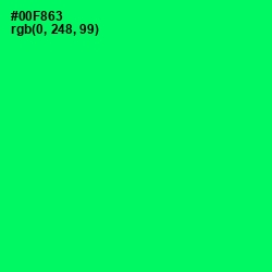 #00F863 - Spring Green Color Image