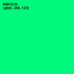 #00F87B - Spring Green Color Image