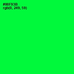 #00F93B - Green Color Image