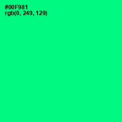 #00F981 - Caribbean Green Color Image
