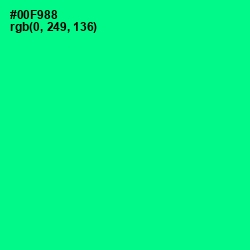 #00F988 - Caribbean Green Color Image