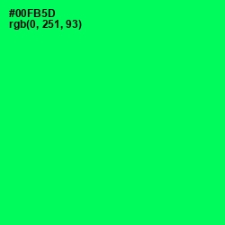 #00FB5D - Spring Green Color Image