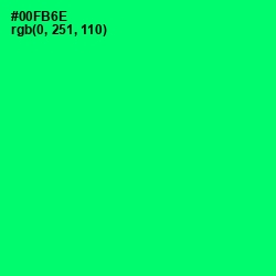 #00FB6E - Spring Green Color Image