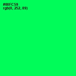 #00FC59 - Malachite Color Image