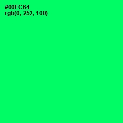 #00FC64 - Spring Green Color Image