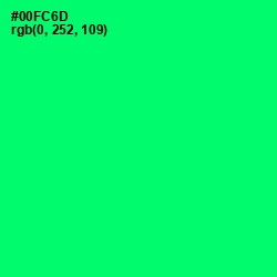 #00FC6D - Spring Green Color Image