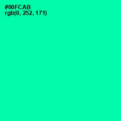 #00FCAB - Caribbean Green Color Image