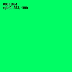 #00FD64 - Spring Green Color Image