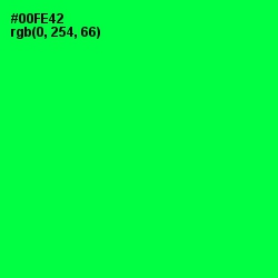 #00FE42 - Malachite Color Image